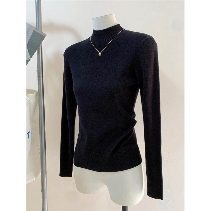 抗起球半高领针织打底衫女2025秋冬季毛衣立领正肩内搭高级感上衣,女装/女士精品,毛针织衫,淘宝优惠券,粉丝福利购,淘宝优惠卷