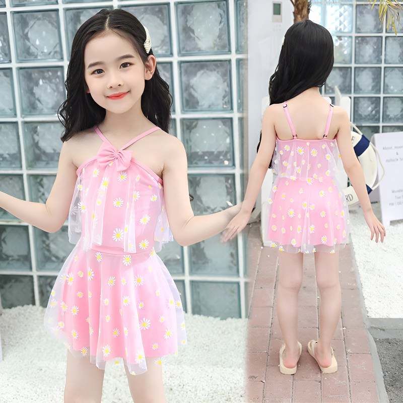 儿童走秀泳装儿童泳衣女孩连体宝宝可爱女童洋气2025新款夏游泳衣