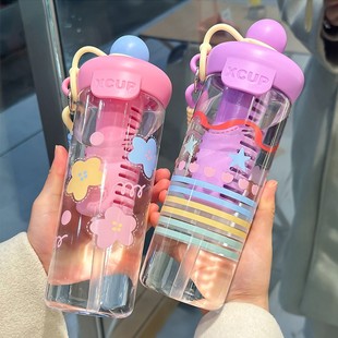 水杯女新款 便携随行杯带 高颜值水杯女生大容量2025新款 高颜值夏季