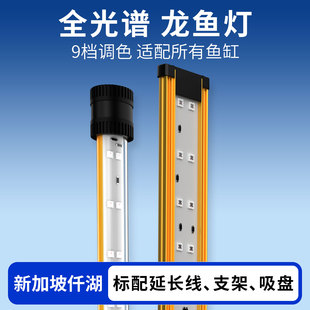 仟湖M9龙鱼发色灯鱼缸灯金龙红龙鱼防水LED潜水灯光谱增艳增色灯