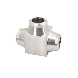 304不锈钢高压对焊式三通焊接式固体直角弯14mm16mm仪表终端接头