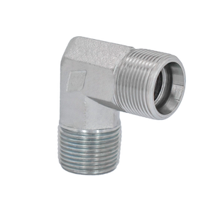 永华标准H型卡套活接内外丝液压直角弯2C9轻型 2D9重型碳钢管接头