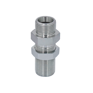 伊顿标准6C/6D系列公制24度锥密封卡套直通过板隔壁穿板i钢管接头