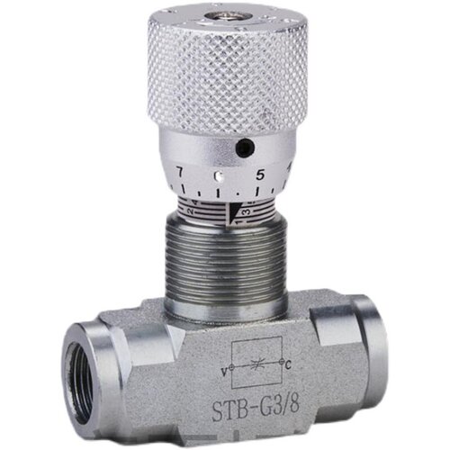 带刻度精密节流阀 STB-G1/4 STB-G3/8 STB-G3/4 STB-G1液压节流阀