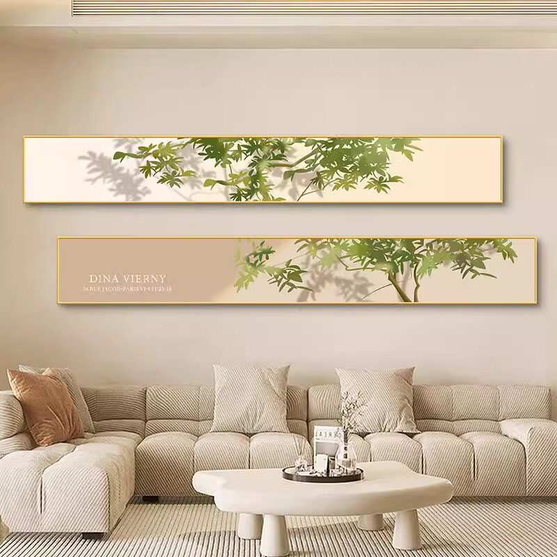 小清新客厅装饰画现代简约沙发背景墙壁画北欧风卧室床头绿植挂画