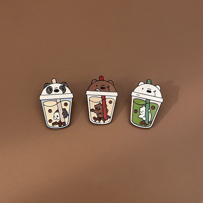 Bear Brooch Mens and Womens Cute Badge Cartoon Pin Button In
