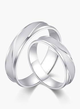 奢珠_风 铂金戒指正品男女pt950白金情侣对戒结婚戒指