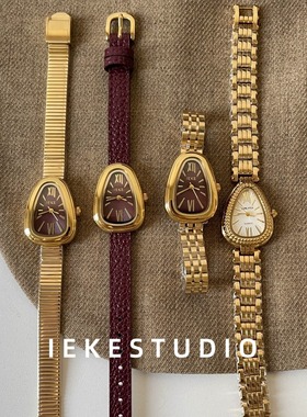 IEKE 新年红色蛇头2025蛇年小众气质高级感女士手表时尚轻奢女表