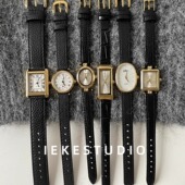 轻奢小众复古精致时尚 IEKE 中古风法式 百搭皮带石英手表女士腕表