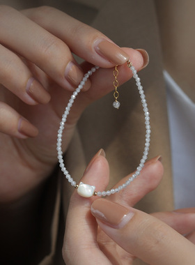 韩版猫咪水晶串珠手链女