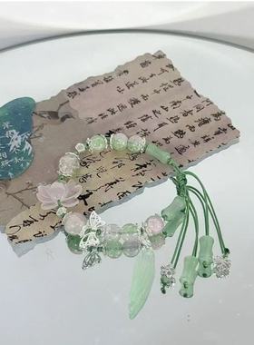 新中式荷叶莲花串珠手链