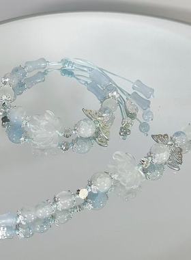 中式莲花串珠手链小众设计