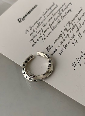 复古星星不规则戒指女百搭个性