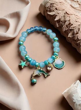 海洋星星月亮海豚手链女款