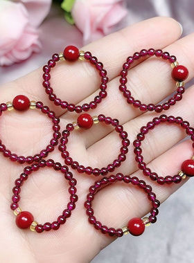 朱砂转运戒指女款手工编织