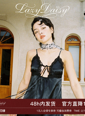 Lazy Daisy Gianna系列 蕾丝镂空花边法式吊带睡裙女性感亲肤睡衣