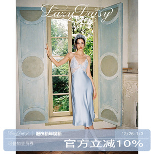 法式 Jaclyn系列 蕾丝拼接19姆米真丝吊带睡裙女可外穿 Daisy Lazy