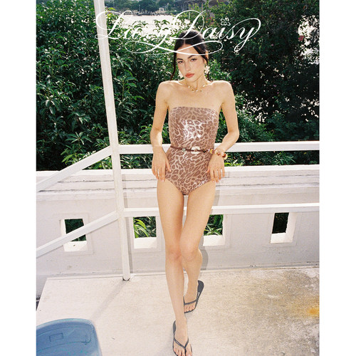 LazyDaisy豹纹连体泳衣