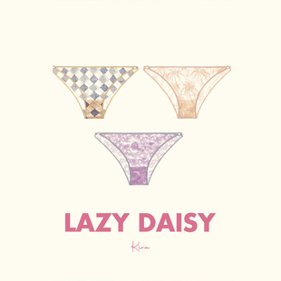 蕾丝面料超薄透气低腰三角裤 Lazy 内裤 法式 3色 Daisy内衣Kira系列