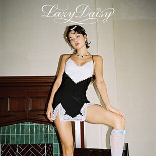 Noemie系列 Daisy Lazy 雏菊蕾丝拼接吊带睡裙6116 鹦鹉梨严选
