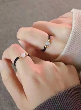 转运珠情侣对戒新中式闺蜜指环