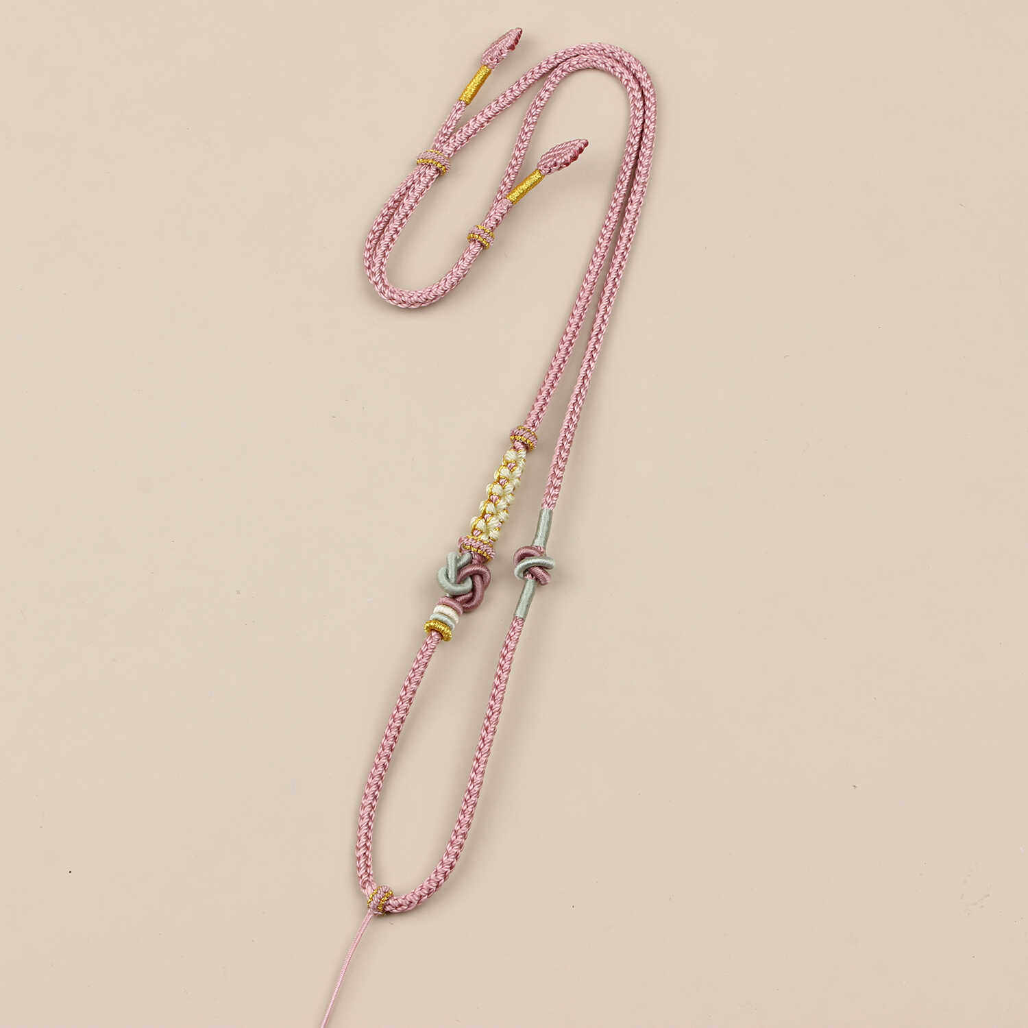 高级玉石吊坠挂绳翡翠黄金玉佩蜜蜡平安扣挂绳和田玉绳子手工编织