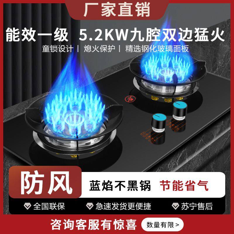 御皇好太太燃气灶双灶家用台式嵌入式天然气液化气猛火节能煤气灶