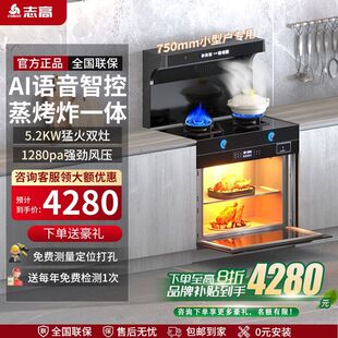 Chigo志高小尺寸集成灶消毒柜一体嵌入式家用厨房消毒变频集成灶