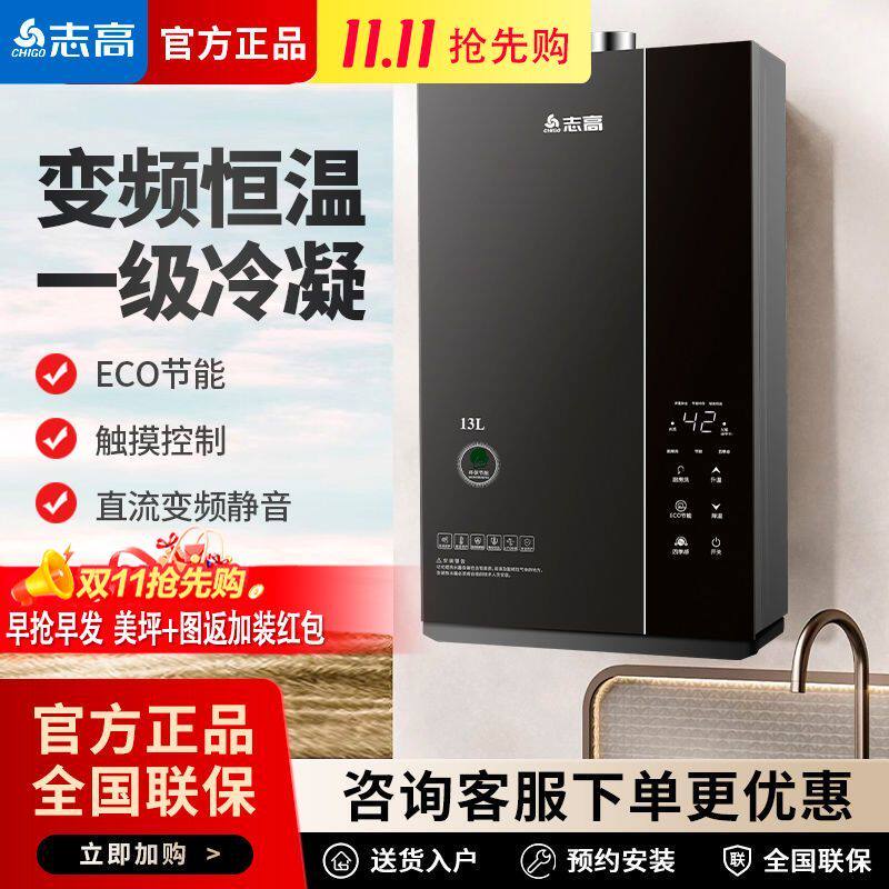 志高燃气热水器16升家用