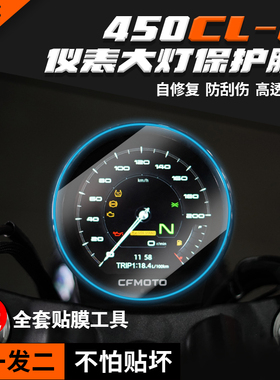 适用春风450CLC仪表膜显示屏贴膜TPU透明水凝高清保护贴改装配件