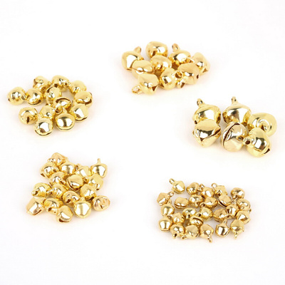 50-300Pcs Gold Jingle Bells Iron Pendants Hanging Christmas
