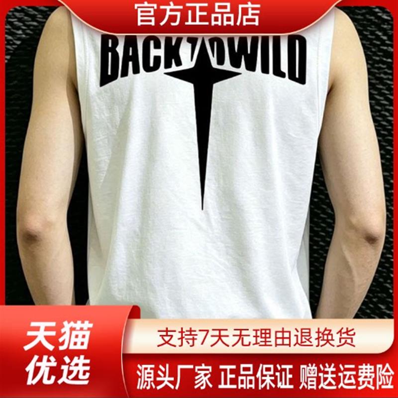 师凯服饰Amphelisia夏季休闲百搭创意字母印花男圆领无袖坎肩背心