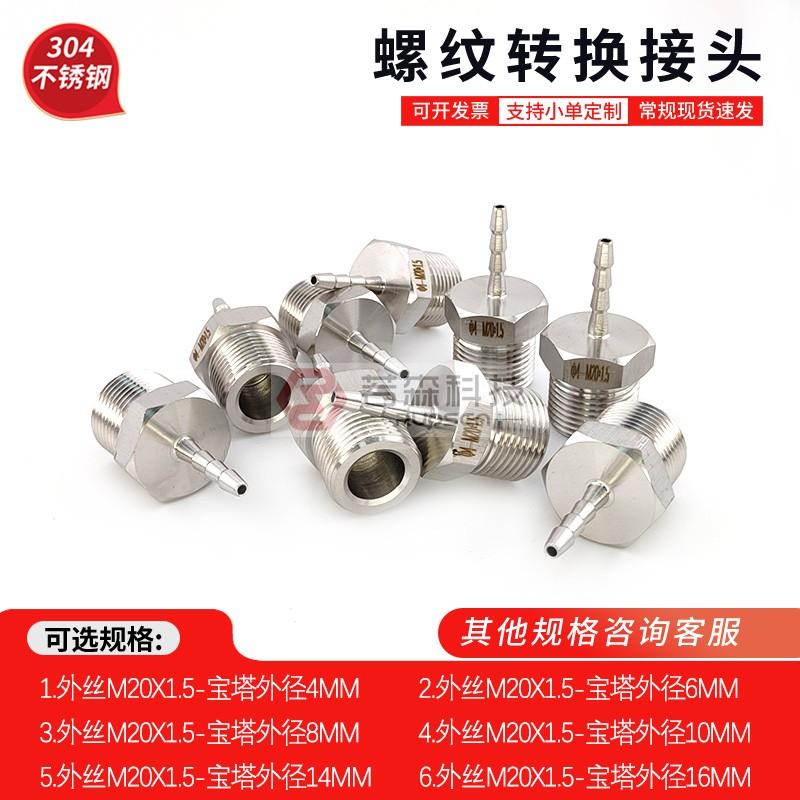 外丝M20*1.5-宝塔外径4MM格林头