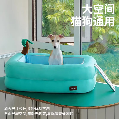 zeze夏季凉感泳池宠物床狗狗窝可爱宠物沙发床四季通用猫窝开放式