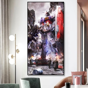 高达海报挂画周边机动战士装饰画立体动漫画变形金刚房间卧室壁画