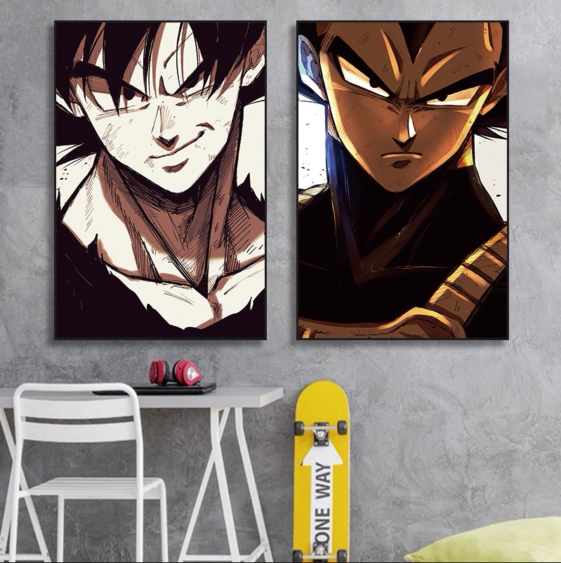 七龙珠超挂画动漫客厅男孩卧室装饰画孙悟空贝吉塔超级赛亚人壁画