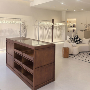 服装 店吧台收银台陈列展示台饰品展示柜 店中岛台展示柜流水台女装