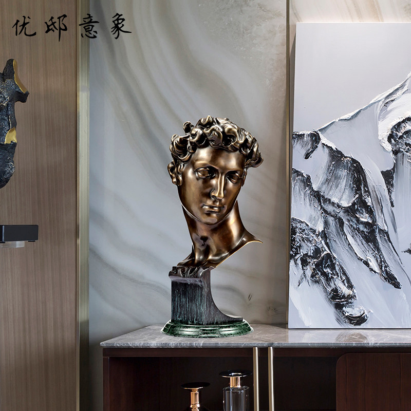 优邸铜雕像抽象摆件新中式手工