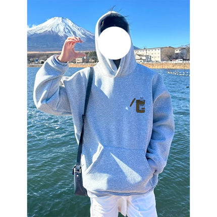 重磅连帽卫衣男士2025新款秋冬季宽松设计感小众加绒加厚外套上衣