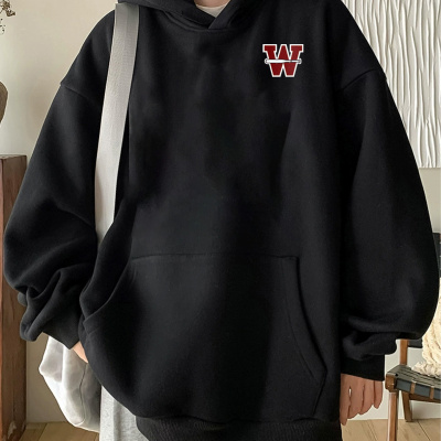 美式慵懒chic卫衣男装2025新款今年流行爆款秋冬季加绒款连帽外套