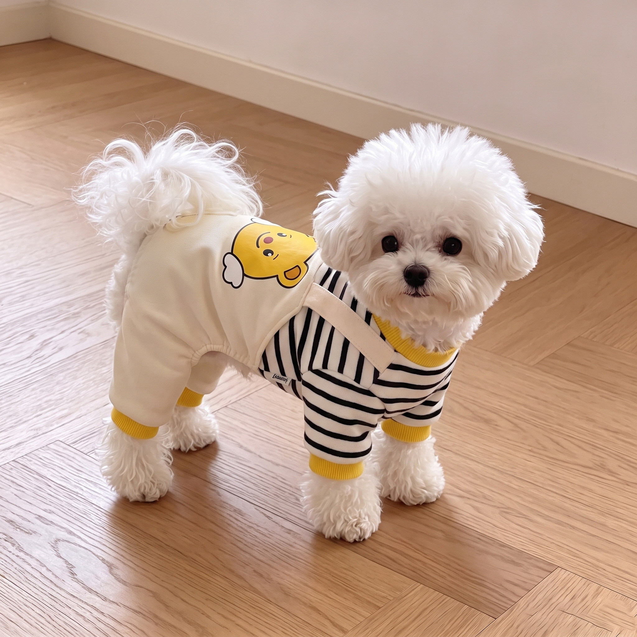 狗狗衣服秋冬潮流外出小熊背带裤
