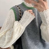 绝美小香风蕾丝半高领打底衫 上衣 洋气韩版 女春秋冬季 叠穿内搭长袖