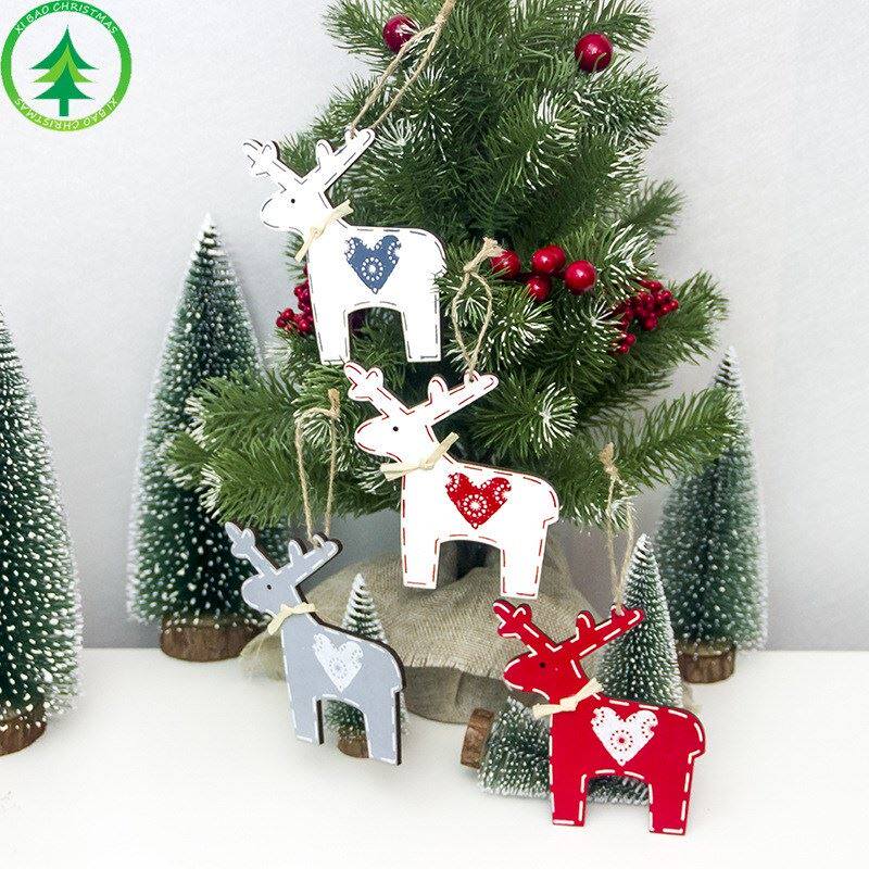 christmas decorations wooden elk christmas tree love fawn to