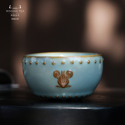 问鼎天青鼠首战鼓杯开片可养