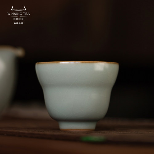 问鼎汝窑甲辰福禄开片主人杯高档个人专用功夫茶具景德镇送礼盒装