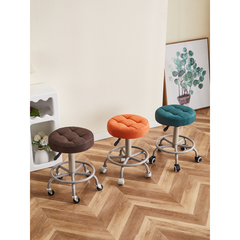 美容凳理发店椅子旋转升降圆凳子美发大工凳滑轮美甲凳美容院专用