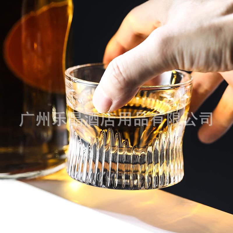 玻璃杯威士忌酒杯轻奢高级感啤酒杯家用二两白酒杯水晶杯洋酒杯子