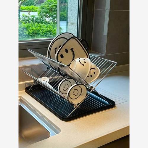 【居家好物】碗碟收纳架沥水碗架台面大容量厨房置物架碗盘架收纳