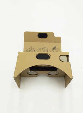 谷歌3D 眼镜纸盒 vr眼镜谷歌纸质3d纸盒2代黄色虚拟现实眼镜