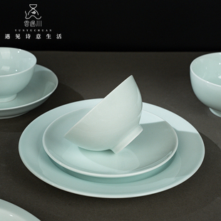 云遇川玉满堂餐具2025新款景德镇高白瓷餐具套装碗碟套装饭碗面碗